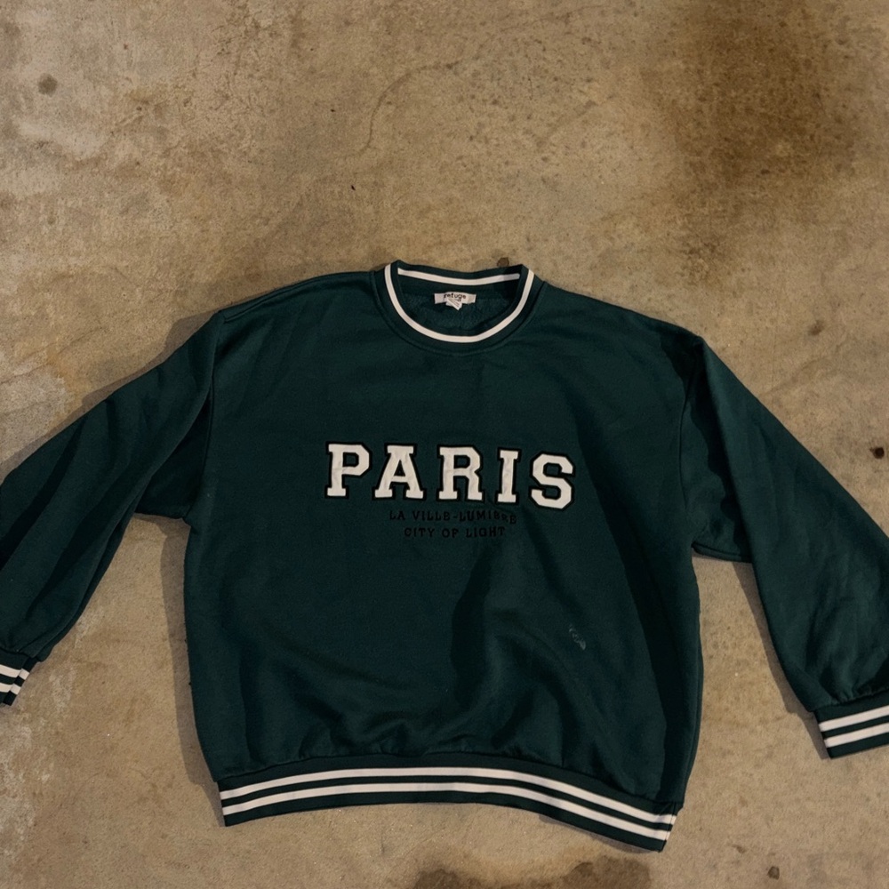 Refuge Dark Green Crewneck Sweater
